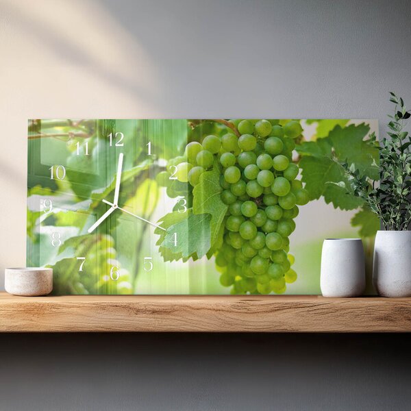 Skleněné hodiny horizontální Hrozny zsppb-60x30-00295256