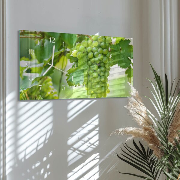 Skleněné hodiny horizontální Hrozny zsppb-60x30-00295256