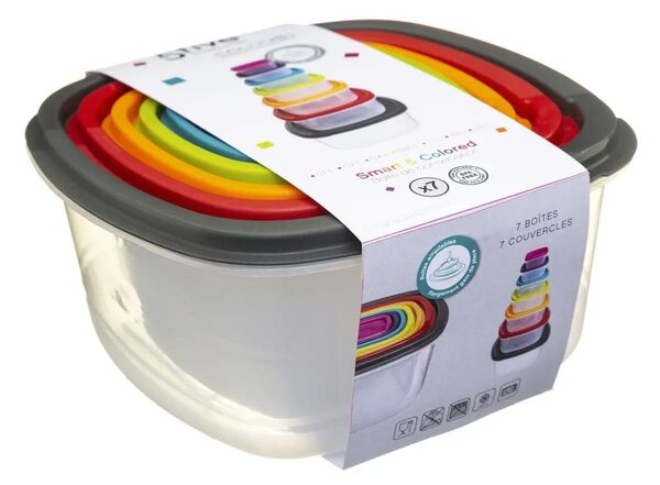 Plastová nádoba na potraviny Rainbow sada 7ks