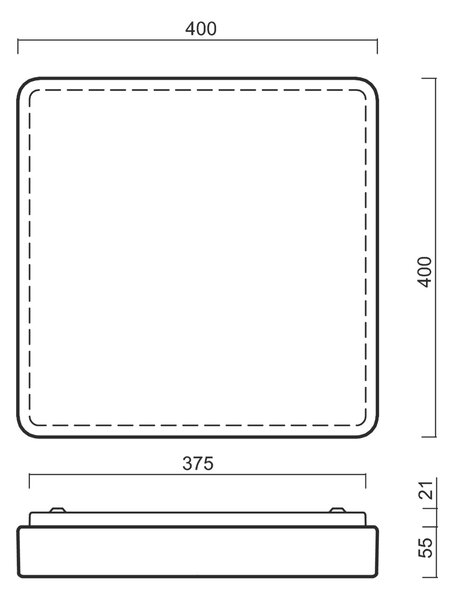 OSMONT TIL69803 TILIA C2 stropní/nástěnné plastové svítidlo IP54 4000 K 27W LED DALI HF
