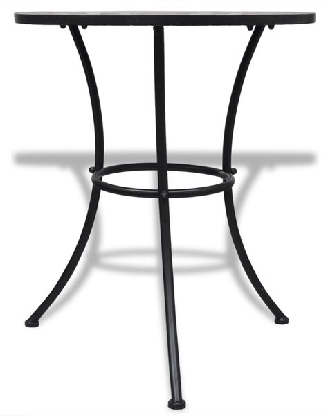 Bistro stolek terakota a bílý 60 cm mozaika