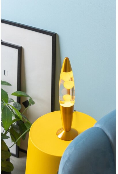Žlutá skleněná lávová lampa (výška 35,5 cm) Funky Rocket Lava – Leitmotiv