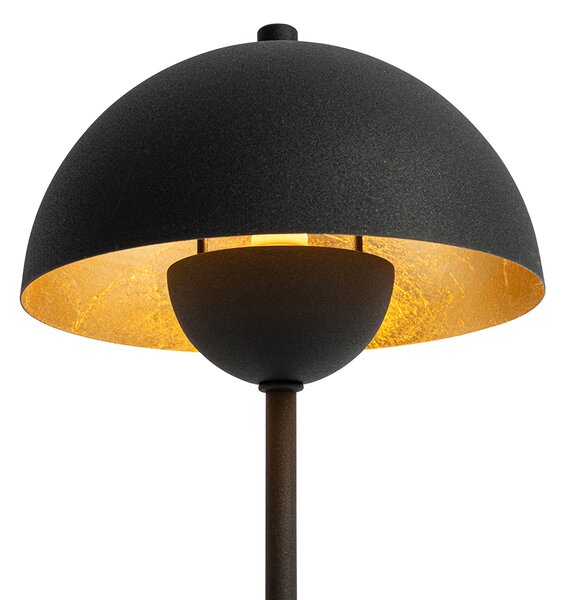 Retro stolní lampa černá se zlatem - Magnax Mini