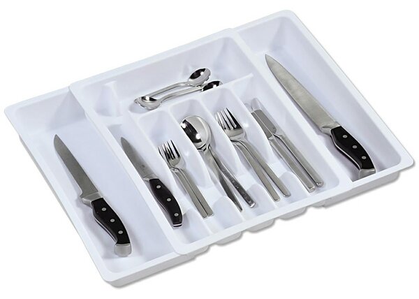 Plastový kuchyňský organizér Loft White, 50x38 cm