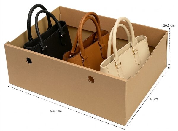 KARTON PAK Úložné boxy na oblečení, organizéry do skříně EKO KARTON 55x40x21cm - zásuvka