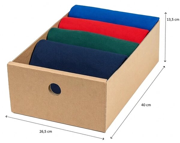 KARTON PAK Úložné boxy na oblečení, organizéry do skříně EKO KARTON 27x40x13 - zásuvka