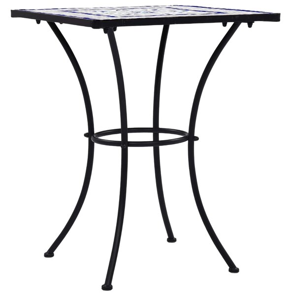 Mozaikový bistro stolek modrobílý 60 cm keramika