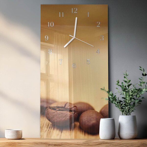 Skleněné hodiny vertikální Fazole zsppb-30x60-00082761