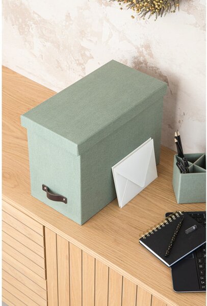 Zelený kartonový organizér na dokumenty Johan Canvas Paper Laminate – Bigso