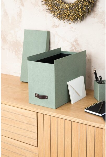 Zelený kartonový organizér na dokumenty Johan Canvas Paper Laminate – Bigso