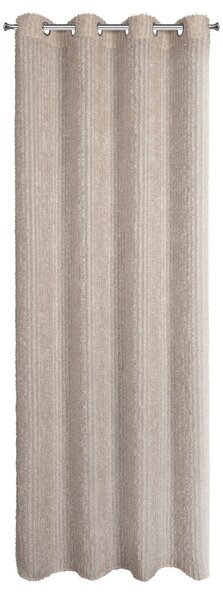 ZÁVĚS NA KROUŽCÍCH TIFFANY 135X250 CM BÉŽOVÁ