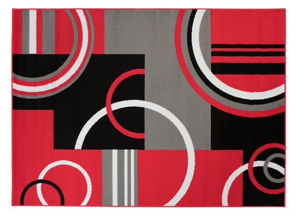 Makro Abra Kusový koberec moderní MAYA Z897A červený šedý Rozměr: 120x170 cm