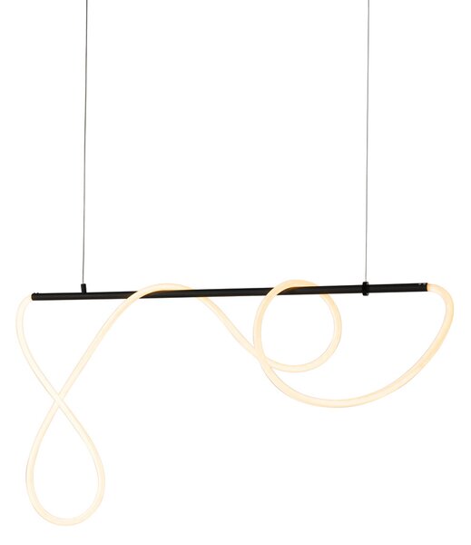 Designové závěsné svítidlo černé vč. LED 3-stupňové stmívatelné - Danisha