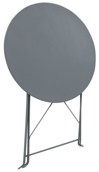 3dílný bistro set ocelový černý
