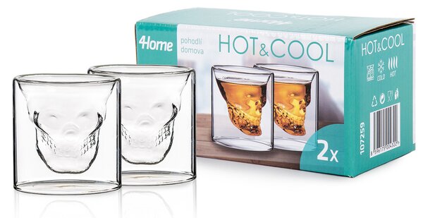 4Home Panáky Skull Hot&Cool 80 ml, 2 ks