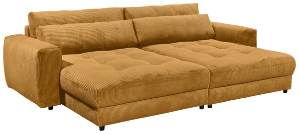 POHOVKA BIG SOFA, textil, kompozitní dřevo, žlutá MID.YOU - Rozkládací sedačky