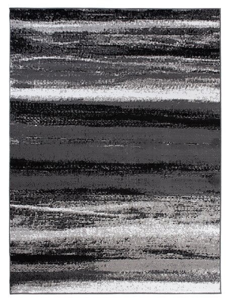Makro Abra Kusový koberec moderní MAYA Pruhy Q542A šedý Rozměr: 80x150 cm