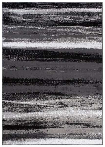 Makro Abra Kusový koberec moderní MAYA Pruhy Q542A šedý Rozměr: 80x150 cm