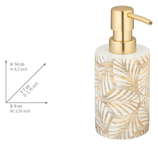 Béžový dávkovač mýdla z polyresinu 490 ml Terralba – Wenko