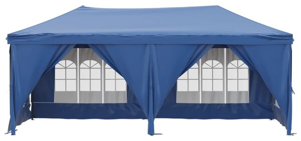 Skládací party stan s bočními stěnami modrý 3 x 6 m