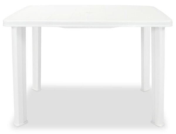 Zahradní stůl bílý 101 x 68 x 72 cm plast