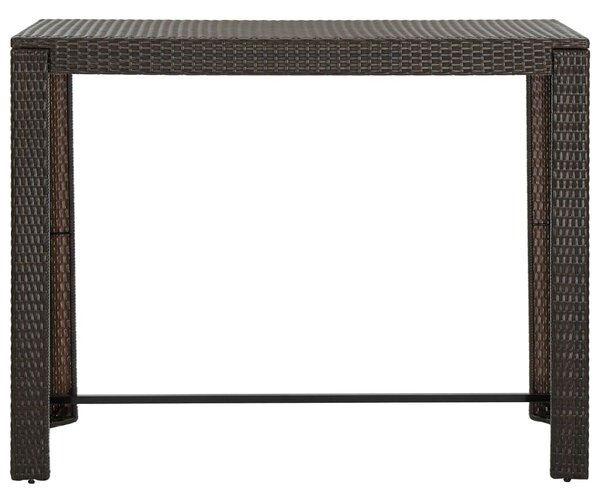 Zahradní barový stůl hnědý 140,5x60,5x110,5 cm polyratan
