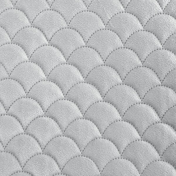 PŘEHOZ NA POSTEL ARIEL 170X210 CM STŘÍBRNÝ