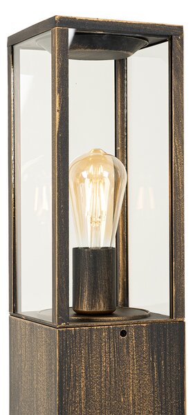 Vintage venkovní stojací lampa starožitné zlato 80 cm IP44 - Charlois