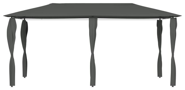 Altán s krytými sloupky 2,98 x 5,3 x 2,59m antracitový 160 g/m²