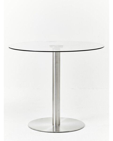 Kulatý jídelní stůl se skleněnou deskou ø 90 cm Metropolitan – Premier Housewares