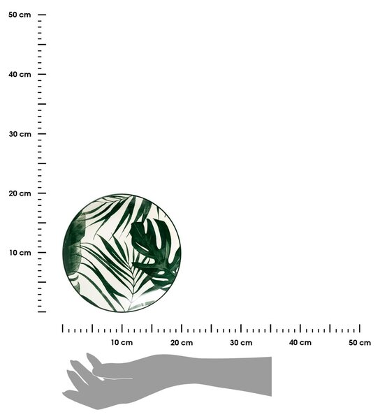 Porcelánový hluboký talíř Leafs, (fi) 20 cm, listy, sada 6ks