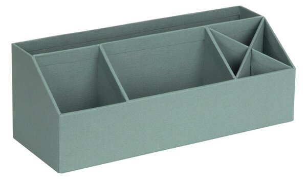 Zelený kartonový organizér na psací potřeby Elisa Canvas Paper Laminate – Bigso