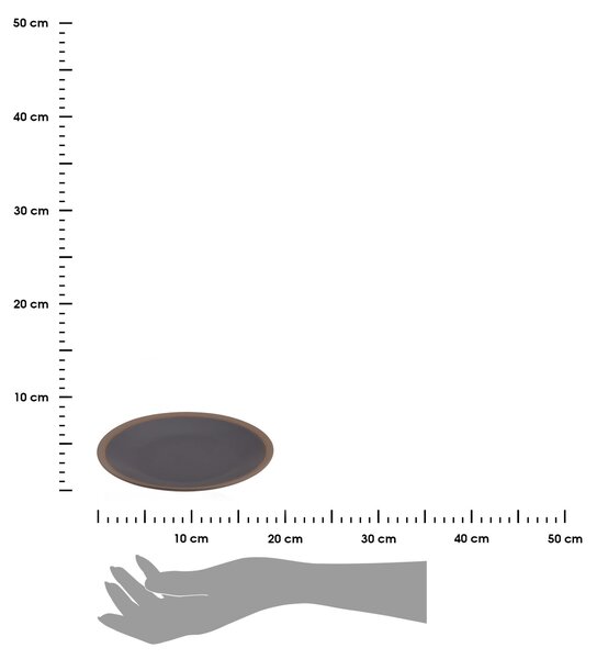 Kameninový dezertní talíř Clay, (fi) 18 cm, hnědý