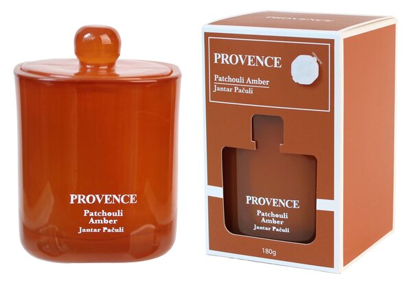Vonná svíčka ve skle PROVENCE 25 hodin pačuli jantar