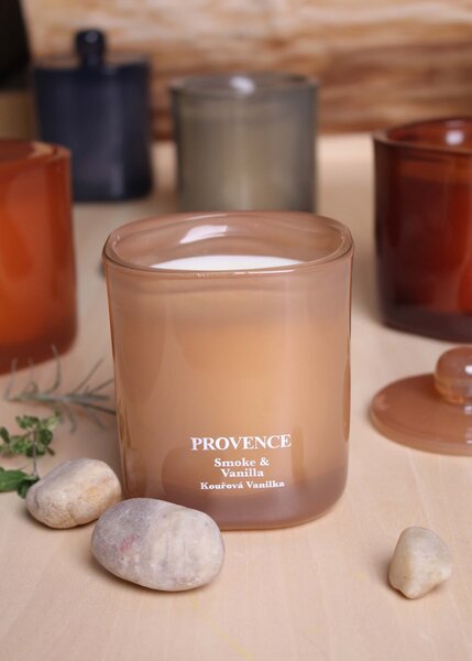Vonná svíčka ve skle PROVENCE 25 hodin smoke vanilla