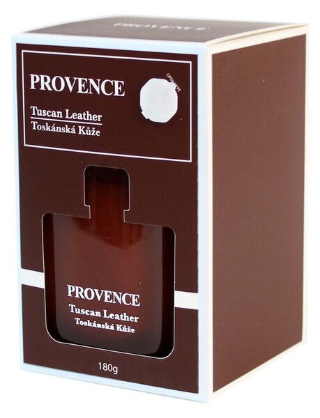 Vonná svíčka ve skle PROVENCE 25 hodin tuscan kůže
