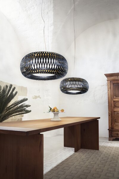 SLAMP KLTSM00BGD01T00000EU Kalatos black-gold, designové závěsné svítidlo, 4x12W E27, prům 63cm
