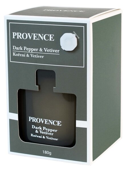 Vonná svíčka ve skle PROVENCE 25 hodin pepř vetiver