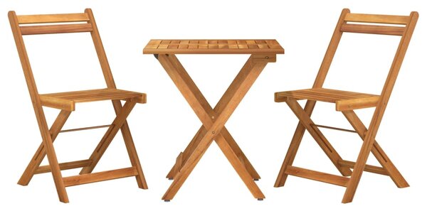 3dílný skládací bistro set masivní akáciové dřevo