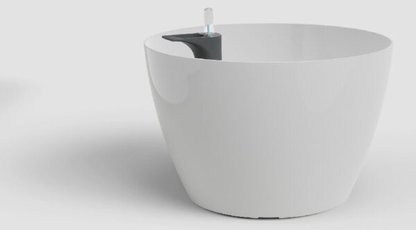 Květináč SAN REMO, samozavlažovací, 30 cm, plast, bílá