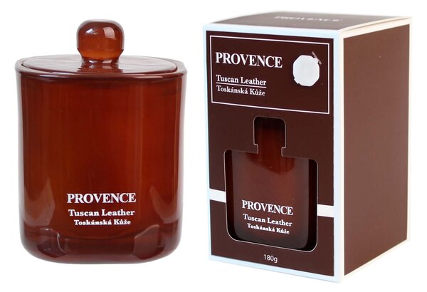 Vonná svíčka ve skle PROVENCE 25 hodin tuscan kůže
