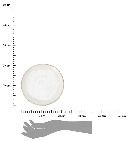 Kameninový talíř Sia, (fi) 21 cm, krémový