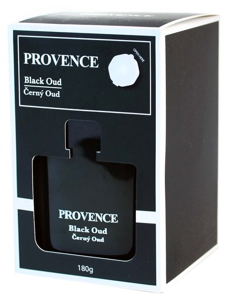 Vonná svíčka ve skle PROVENCE 25 hodin black oud