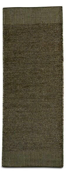 Koberec Rombo, bílá/mechová zelená, více rozměrů - Woud Rozměry: 200 x 75 cm