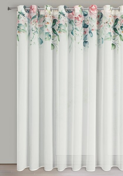 ZÁVĚS NA KROUŽCÍCH ALORA 350X250 CM LISTY