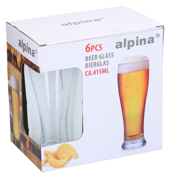 Sklenice na pivo 415ml APLINA 6ks