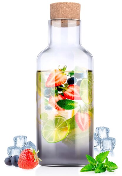 Skleněná láhev s uzávěrem ALPINA 1200ml šedá
