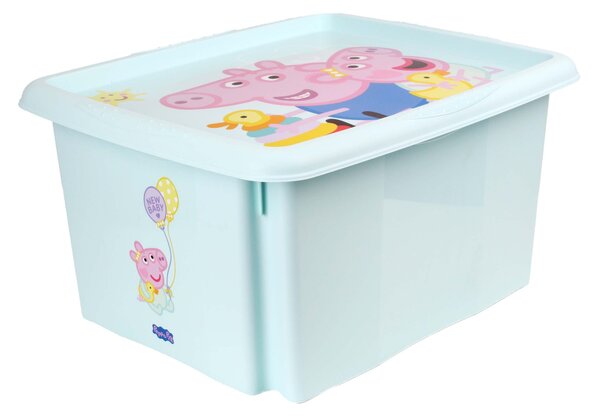 Plastový úložný box s víkem KEEEPER 24l Peppa Pig
