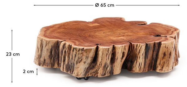 Kave Home Dřevěný konferenční stolek Tavine 65 cm