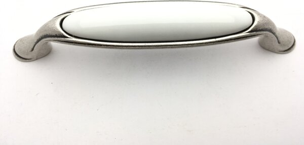 Tulip MARGARITA starostříbro/porcelán bílý 96 mm